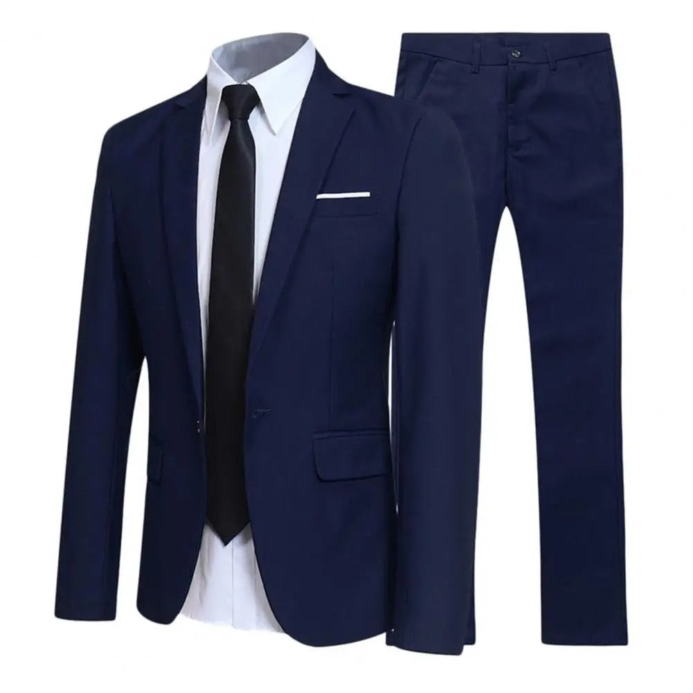 Leon | Men's Tailored Fit Blazer And Trouser Suit Set