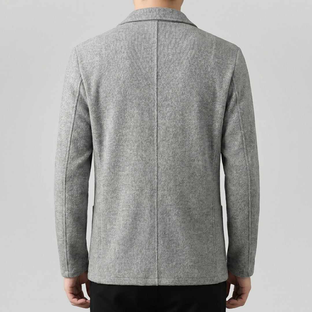 Man wearing the Viggo men's casual collared jacket, 10 view
