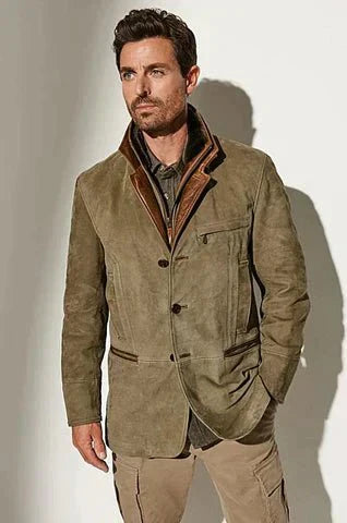 Victor | Men's Vintage Two-Tone Suede Jacket