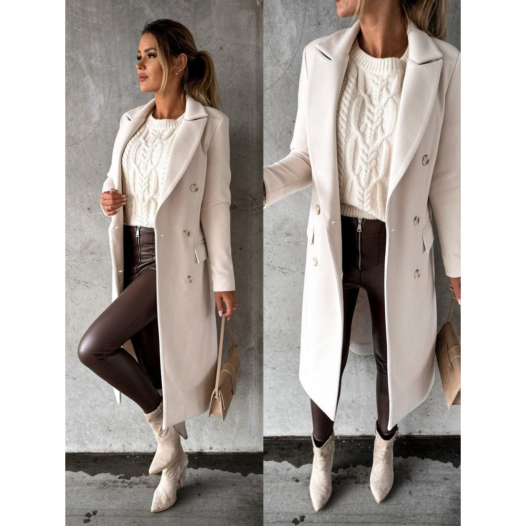 Man wearing the Wade men's coat, flatlay view