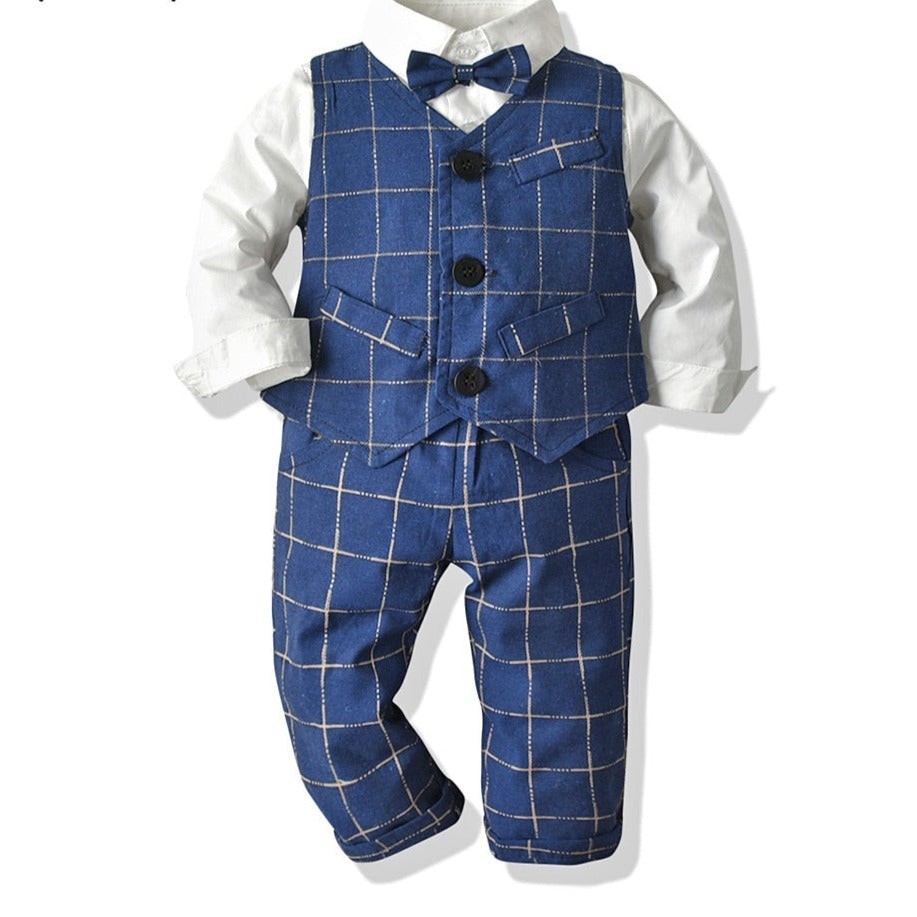 Boys' three-piece shirt, waistcoat and trouser set - product photo 15