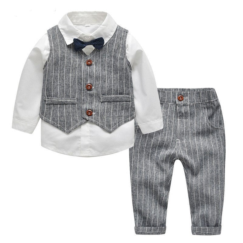 Boys' three-piece shirt, waistcoat and trouser set - product photo 16