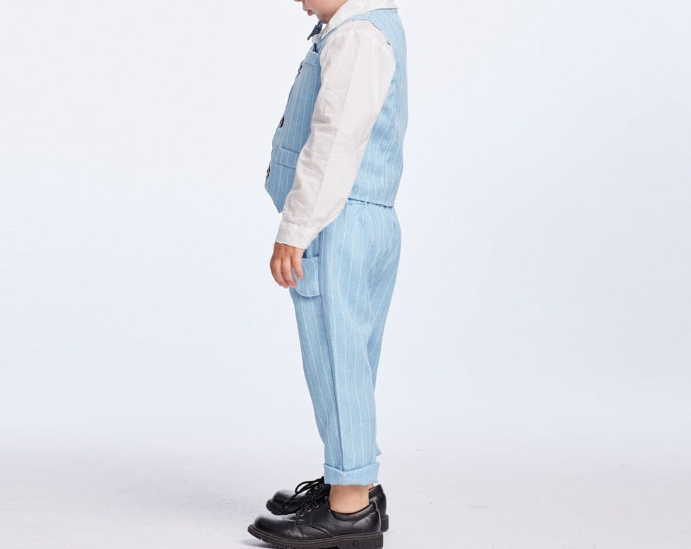 Boys' three-piece shirt, waistcoat and trouser set - product photo 4