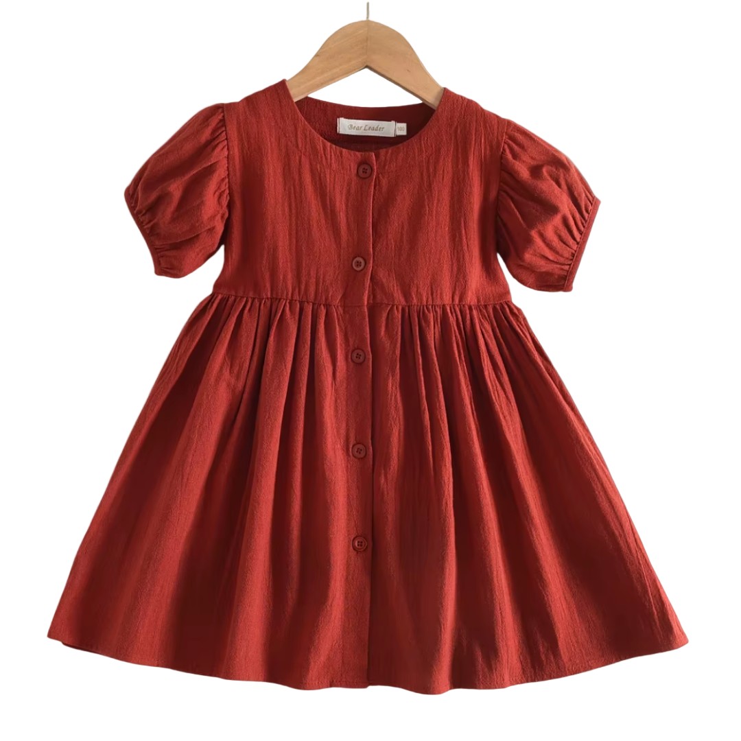 Girls' long sleeve flared dress - product photo 1