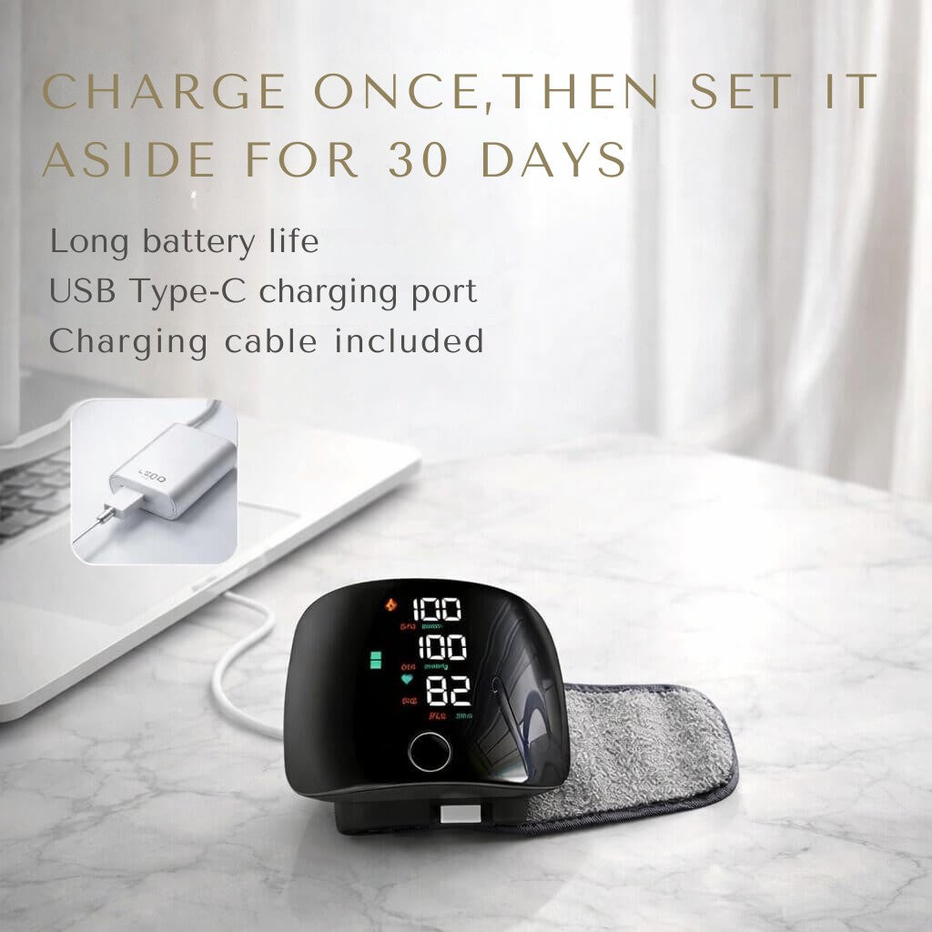 Rechargeable wrist cuff monitor with touch display - product photo 12