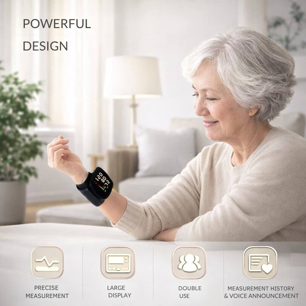 Rechargeable wrist cuff monitor with touch display - product photo 3