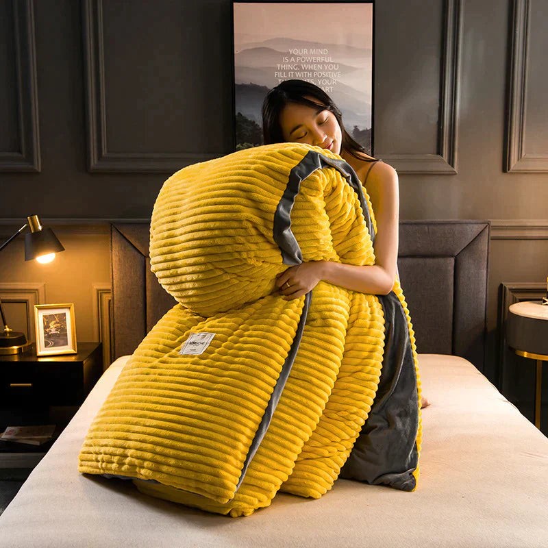 Velvety fleece duvet cover set with pillowcases - product photo 2
