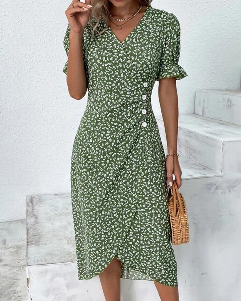 Liora | Women's Floral Loose Fit Midi Dress