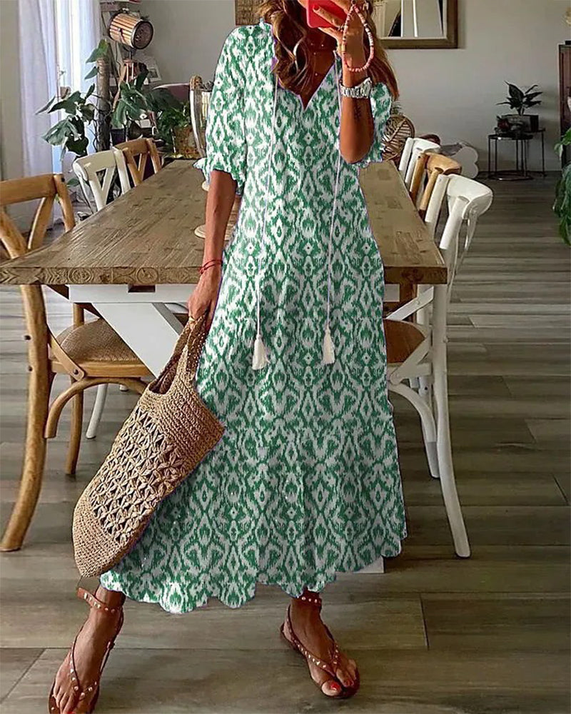 Hazel | Women's Printed Boho A-Line Summer Dress