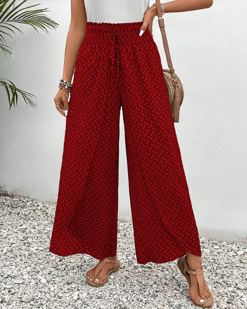 Maya | Women's Boho Printed High-Rise Trousers