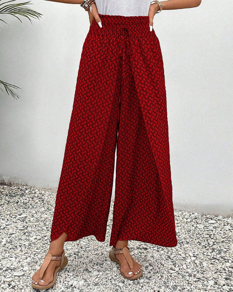 Maya | Women's Boho Printed High-Rise Trousers