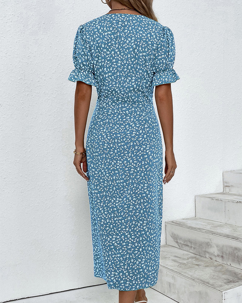Liora | Women's Floral Loose Fit Midi Dress