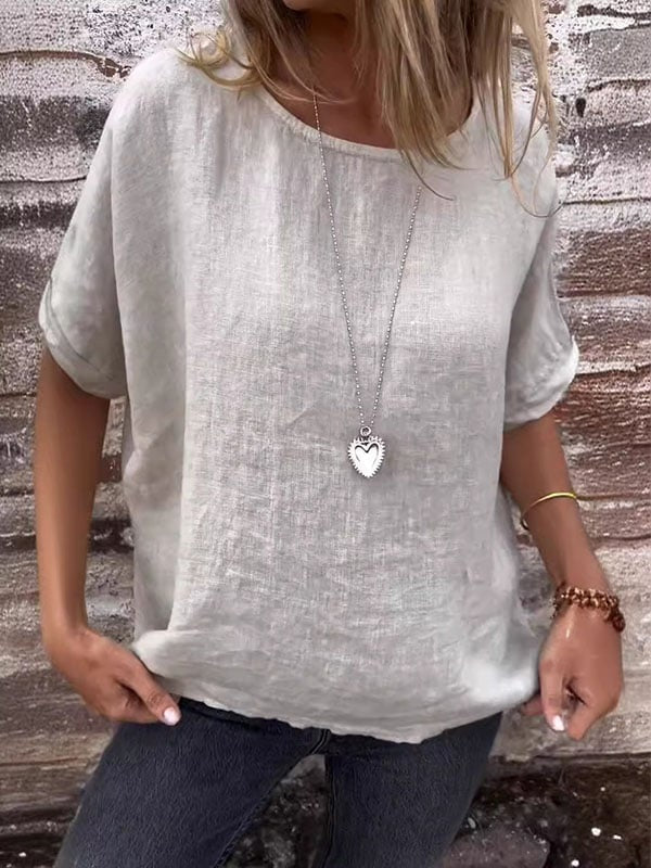 Maya | Women's Relaxed Fit Crew Neck Casual Blouse