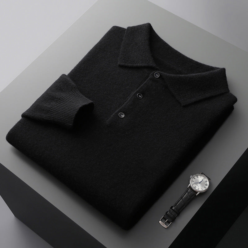 Leandro | Men's Knit Long Sleeve Polo Top