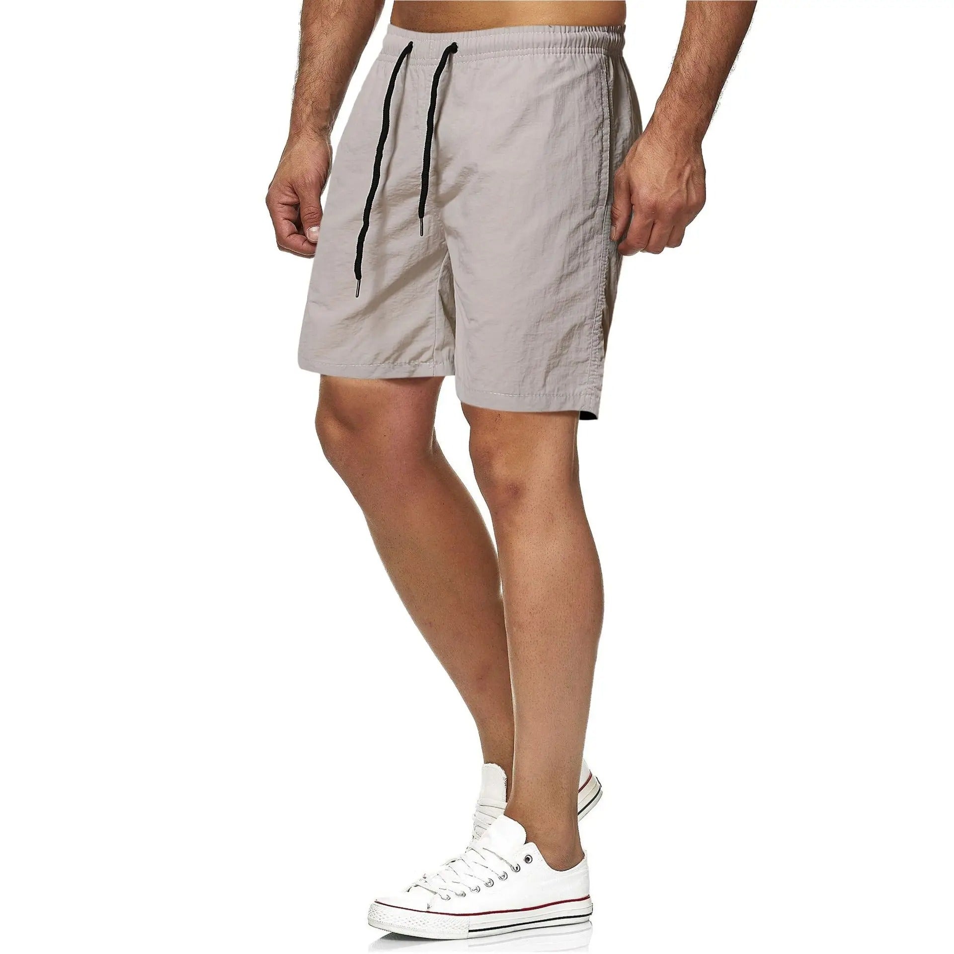 Leo | Men's Solid Colour Drawstring Beach Swim Shorts