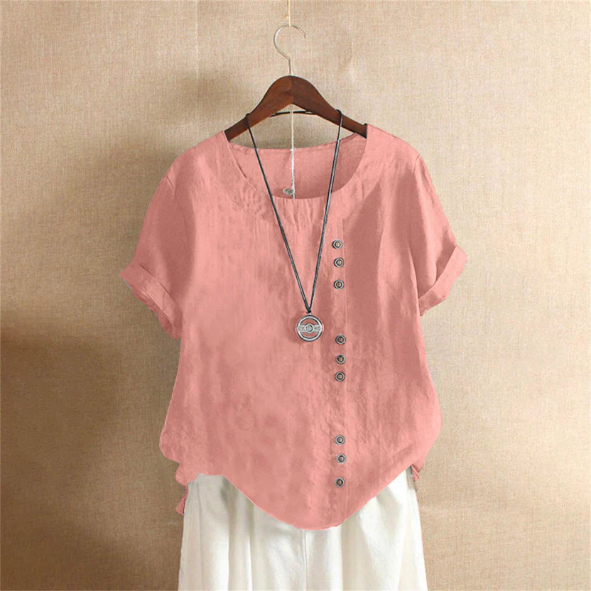 Senna | Women's Linen Tunic Loose Fit Blouse