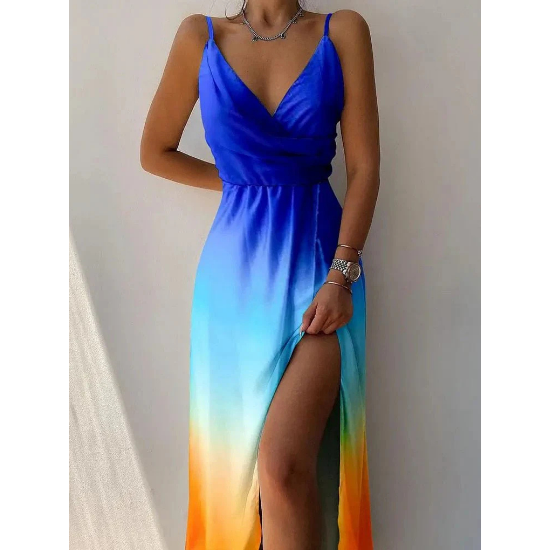 Isla | Women's Floral V-Neck Strap Maxi Dress