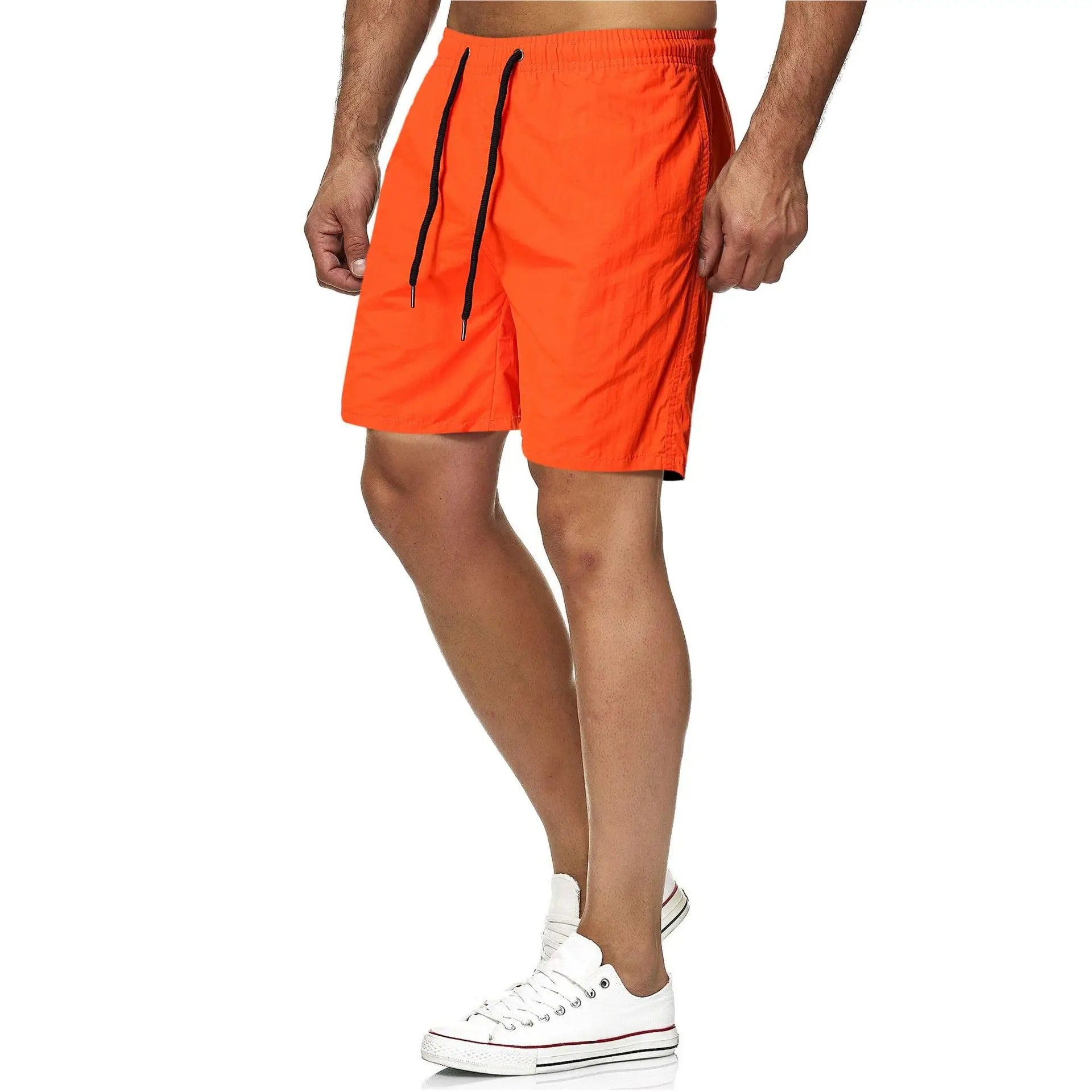 Leo | Men's Solid Colour Drawstring Beach Swim Shorts