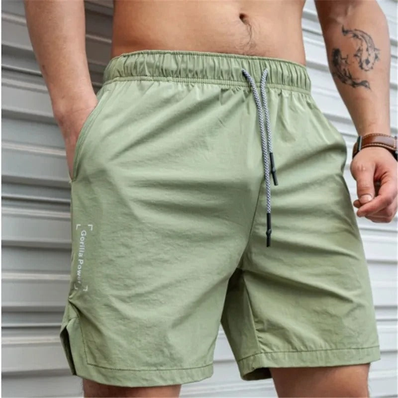 Luca | Men's Solid Color Elastic Waist Swim Shorts