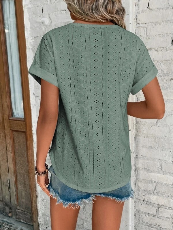 Lina | Women's Relaxed Fit Short Sleeve Summer Top