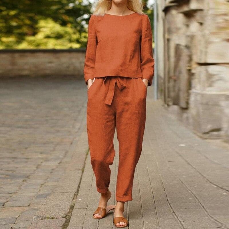 Sorelle | Women's Minimal Monochrome Two-Piece Outfit