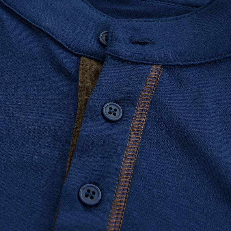 Derek | Men's Slim Fit Henley Style T-Shirt