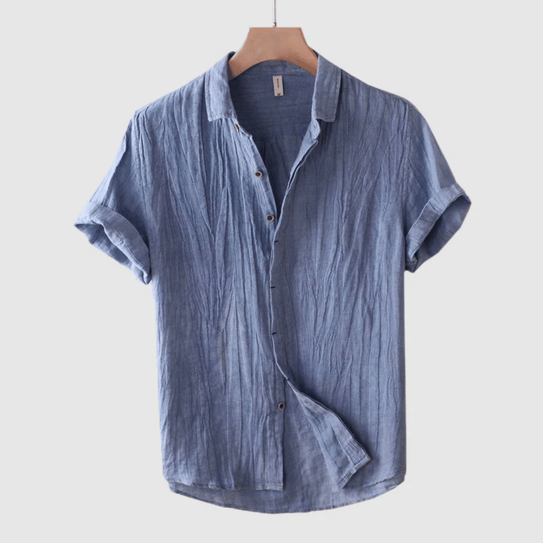 Damian | Men's Relaxed Fit Linen Short Sleeve Shirt