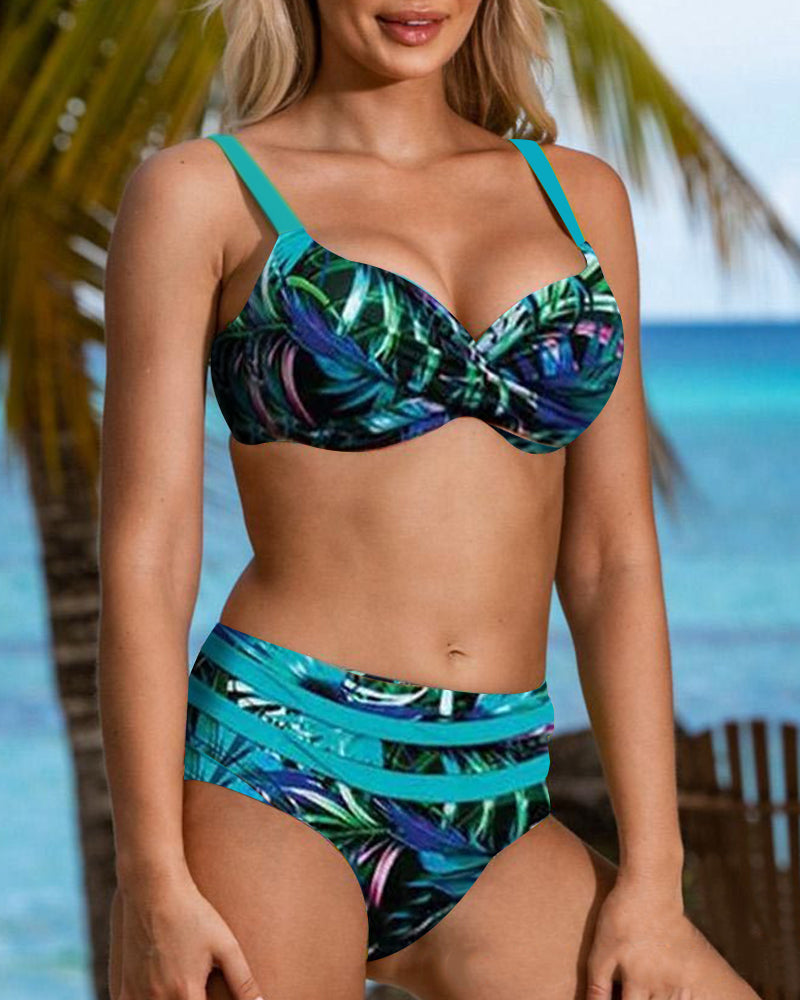 Sophie | Women's High-Rise Printed Two-Piece Swim Set
