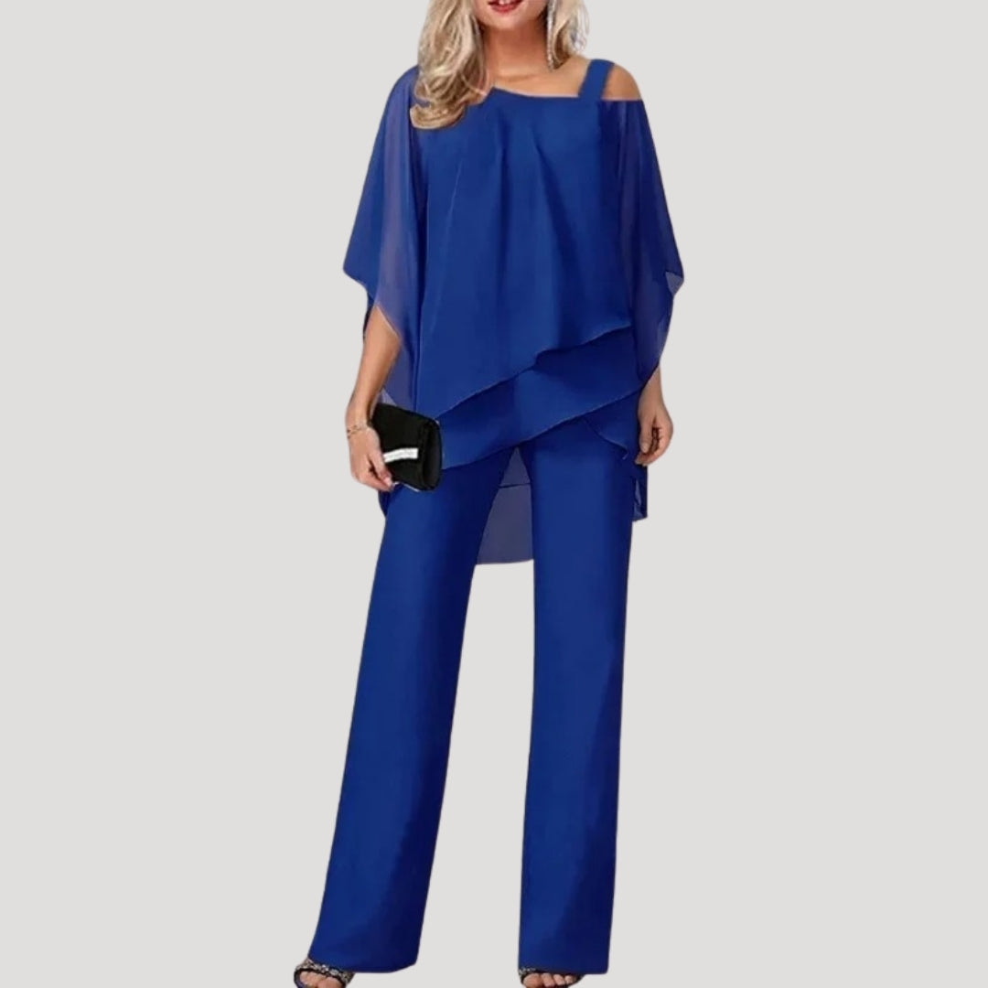 Mira | Women's Lightweight Chiffon Top And Trouser Set