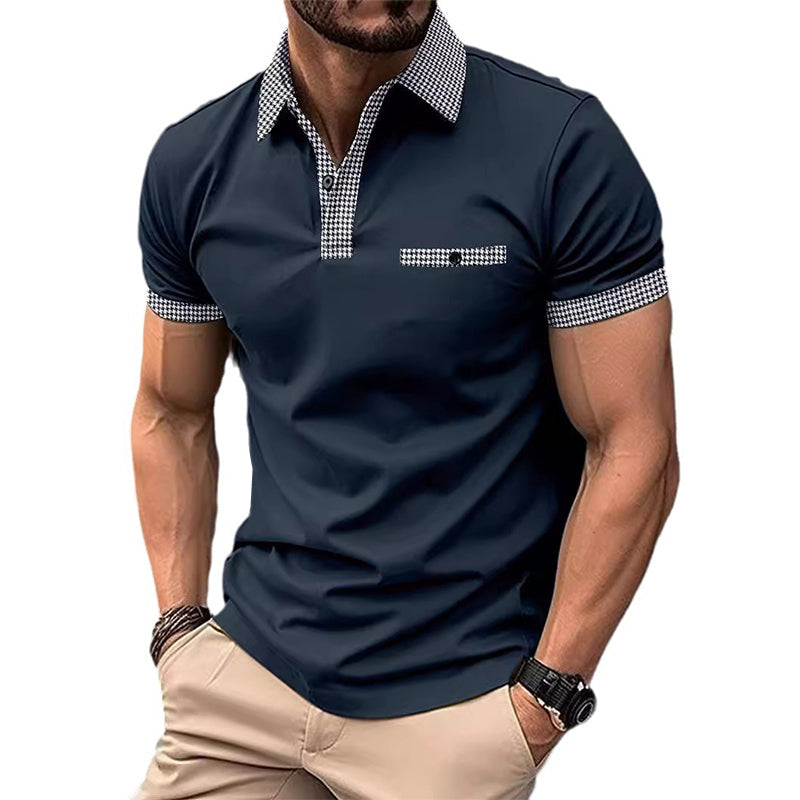 Zane | Men's Check Detail Sport Polo Shirt