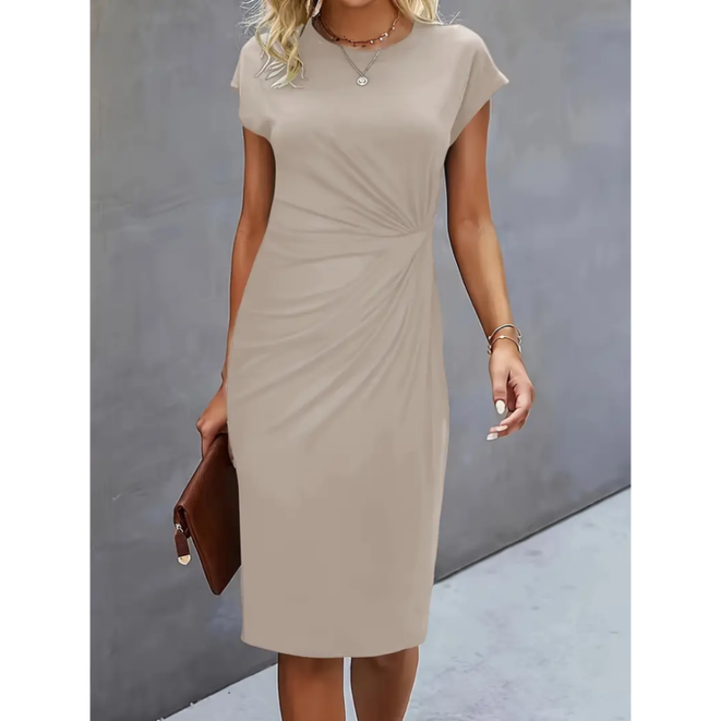 Serelle | Women's Ruched Waist Bodycon Midi Dress