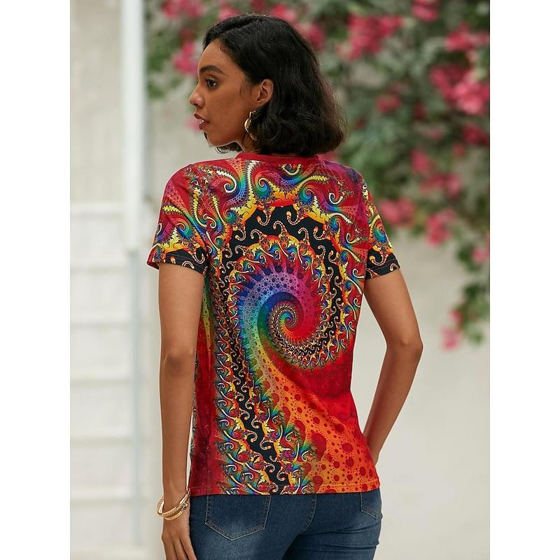 Aria | Women's Bright V-Neck Short Sleeve Top