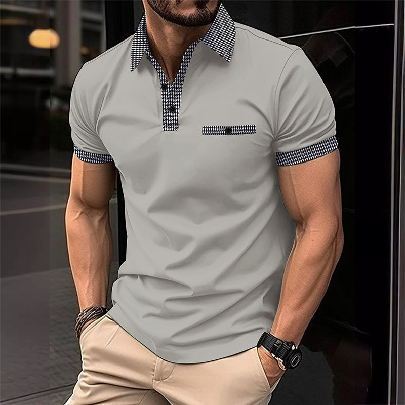 Zane | Men's Check Detail Sport Polo Shirt