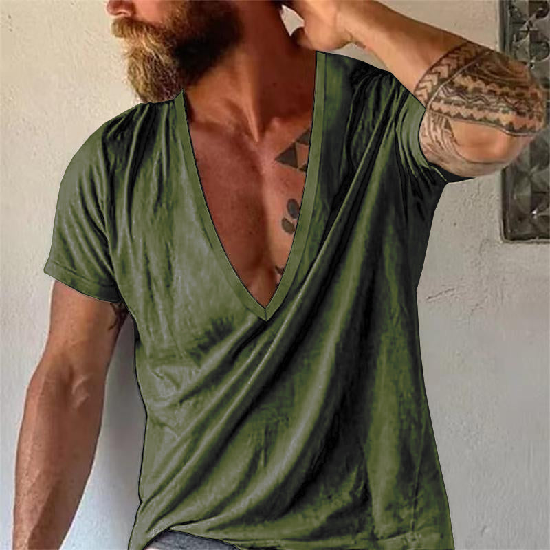 Caden | Men's Deep V-Neck Casual Tee