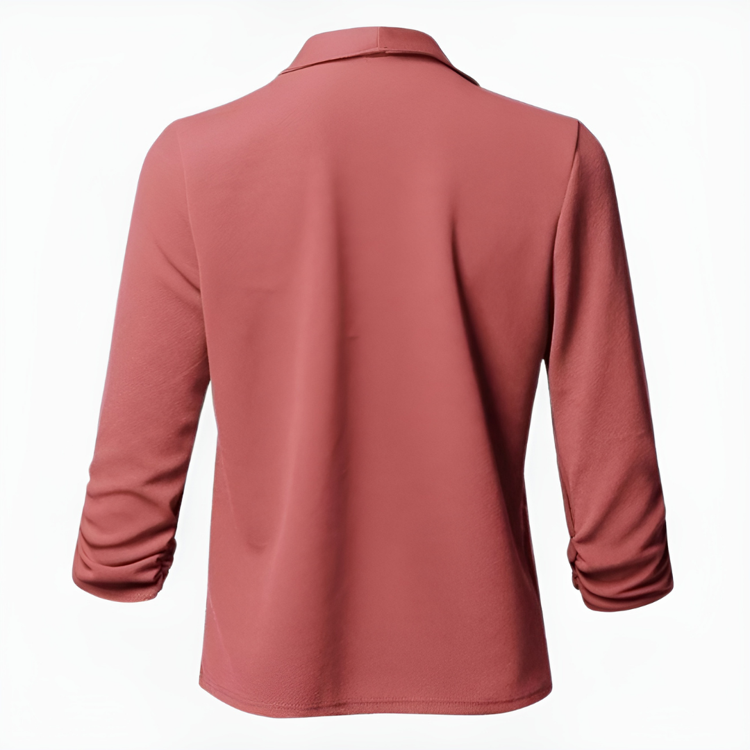 Camila | Women's Draped Shawl Collar Open Blazer