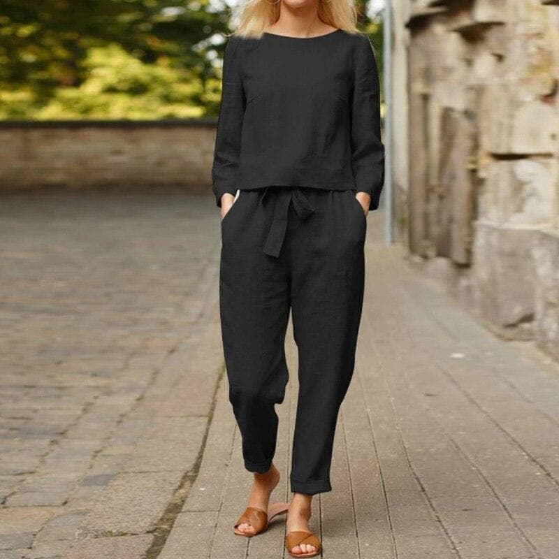 Sorelle | Women's Minimal Monochrome Two-Piece Outfit