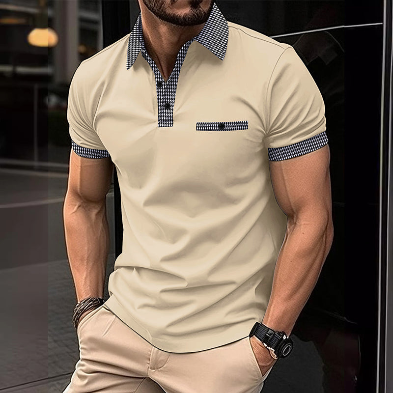 Zane | Men's Check Detail Sport Polo Shirt