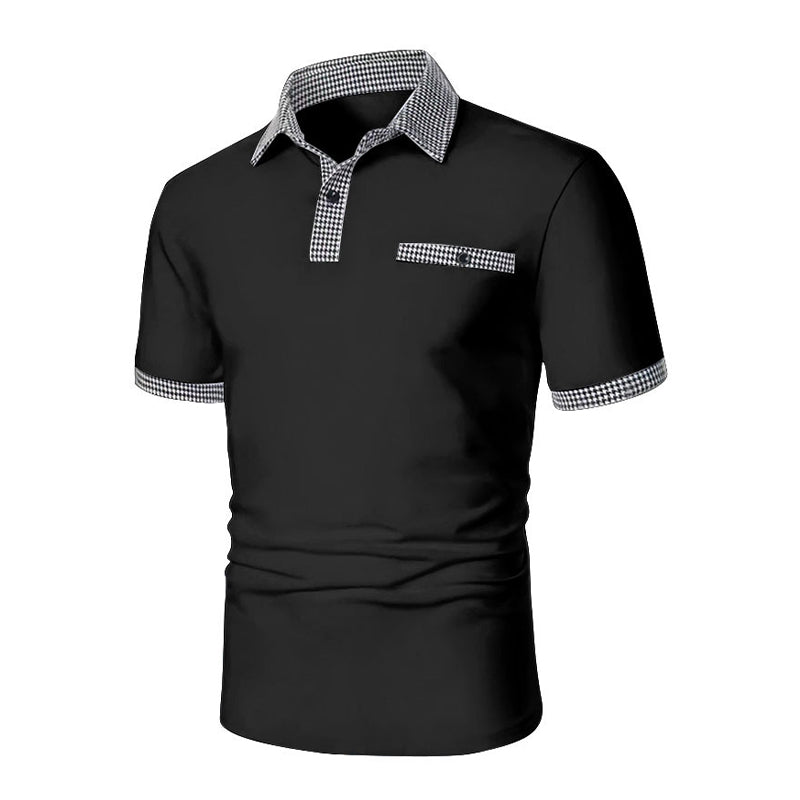 Zane | Men's Check Detail Sport Polo Shirt