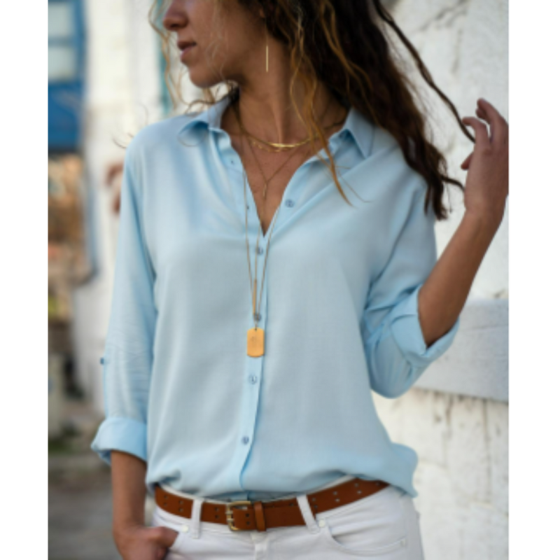 Aveline | Women's Flowy Long Sleeve Chiffon Top