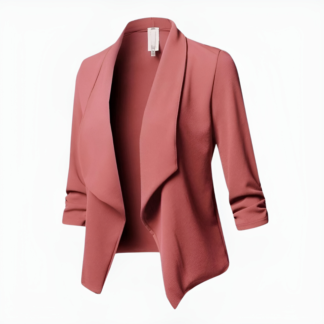 Camila | Women's Draped Shawl Collar Open Blazer