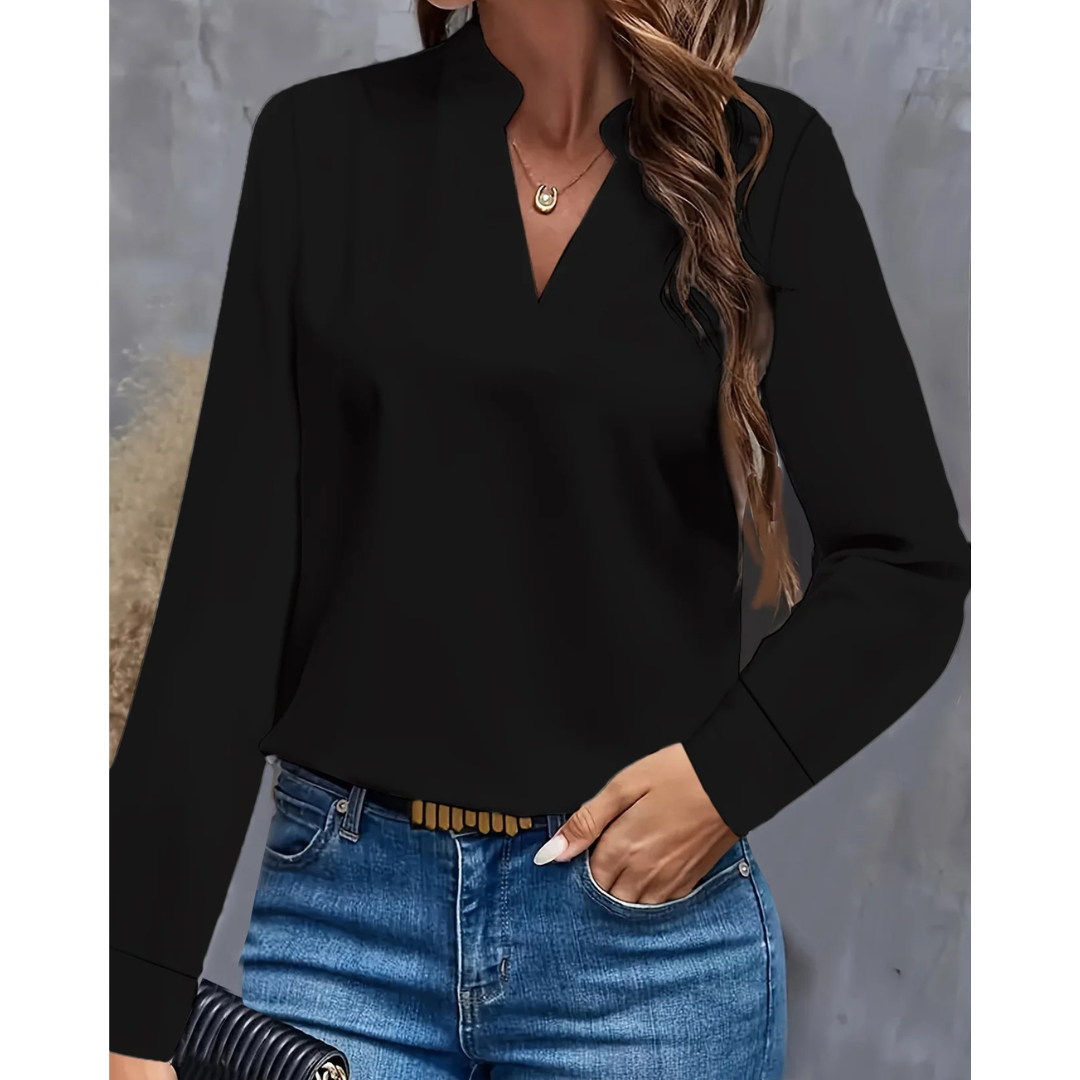 Selene | Women's V-Neck Long Sleeve Tunic Blouse