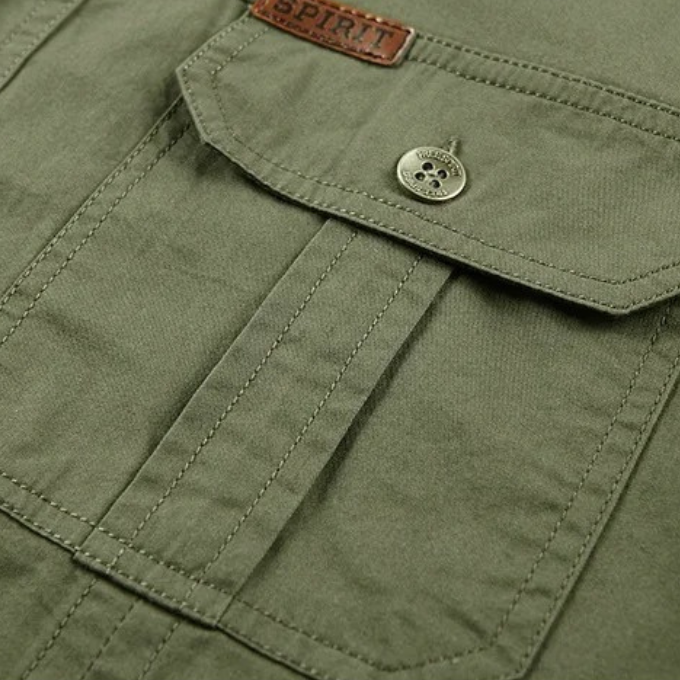 Ethan | Men's Utility Style Button-Front Cargo Shirt