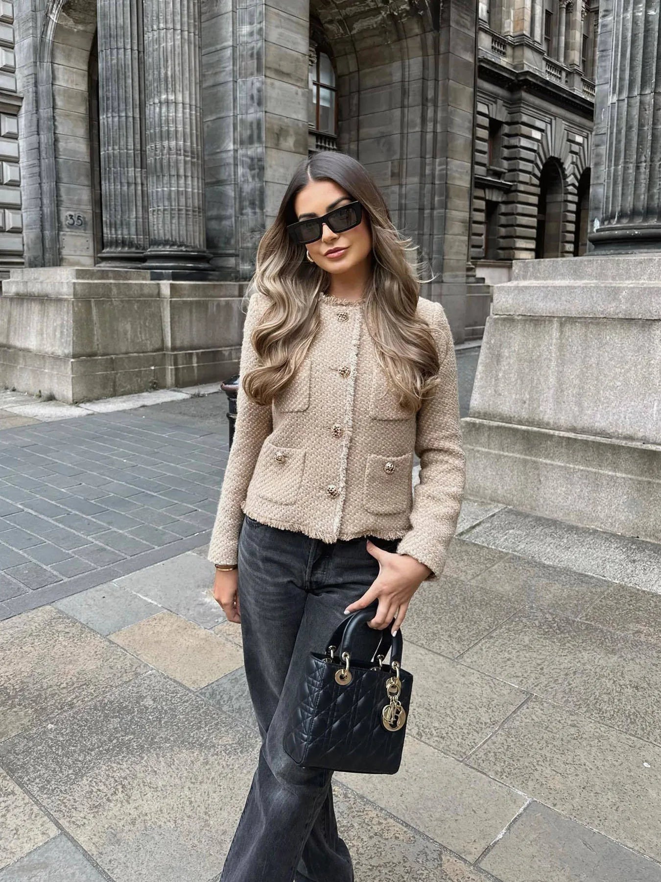 Odette | Women's Fringed Tweed Jacket