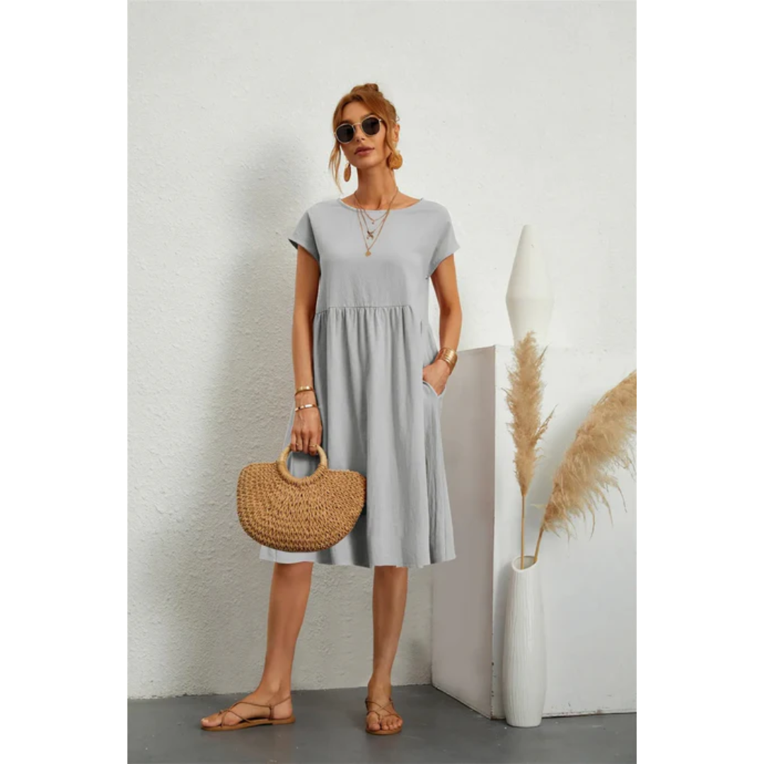 Sabine | Women's Cap Sleeve Midi Dress