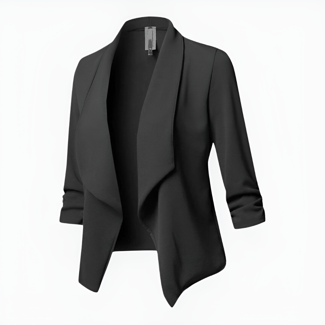 Camila | Women's Draped Shawl Collar Open Blazer