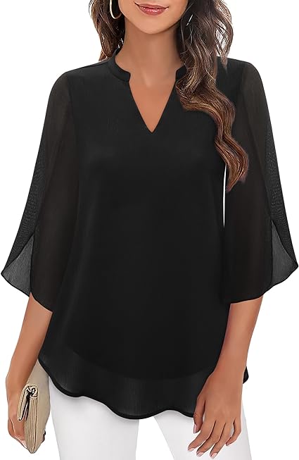 Selene | Women's Chiffon Bell Sleeve Elegant Blouse