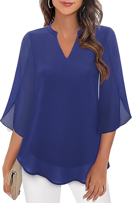 Selene | Women's Chiffon Bell Sleeve Elegant Blouse