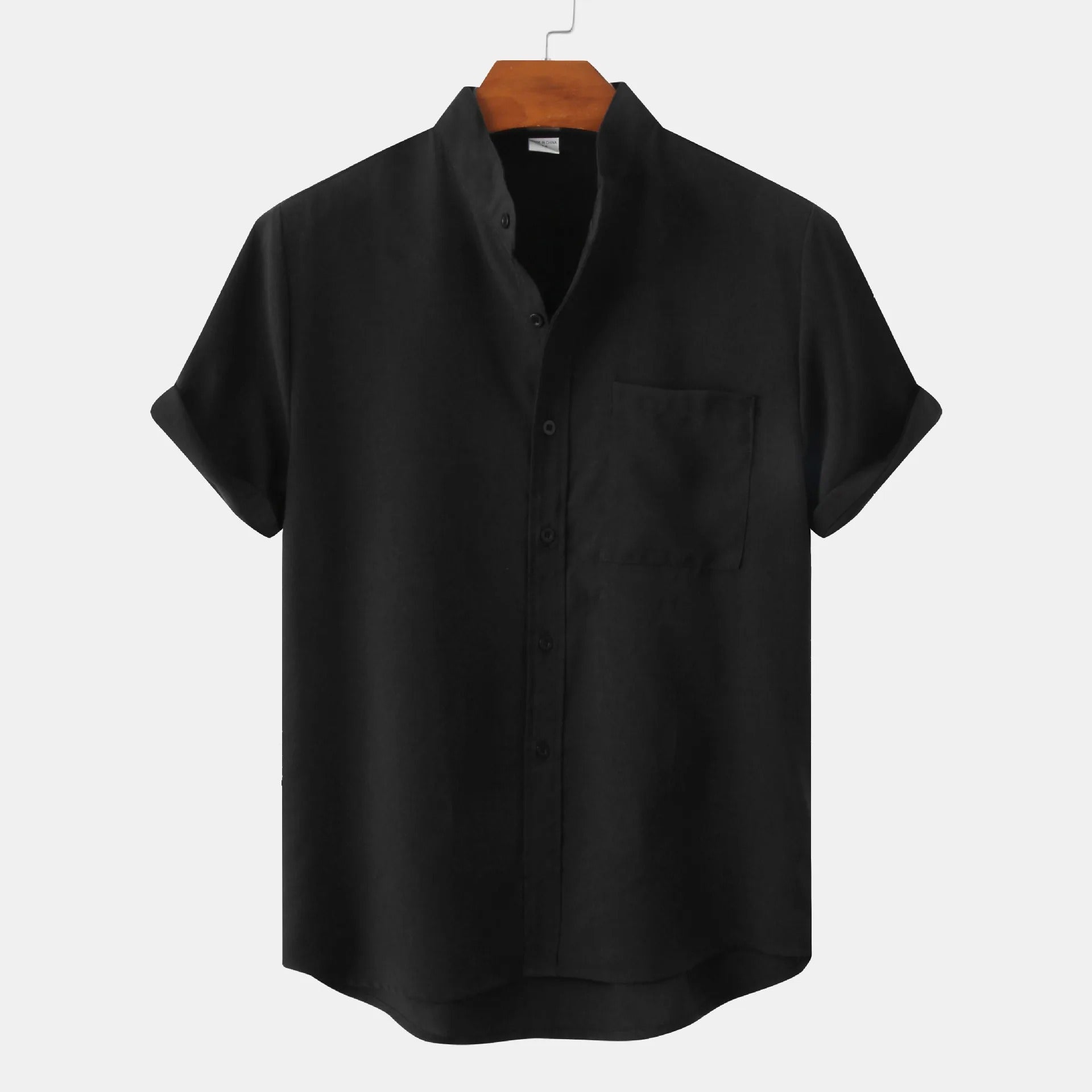 Aaron | Men's Stand Collar Button-Down Shirt