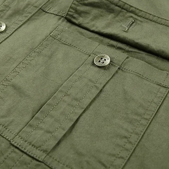 Ethan | Men's Utility Style Button-Front Cargo Shirt