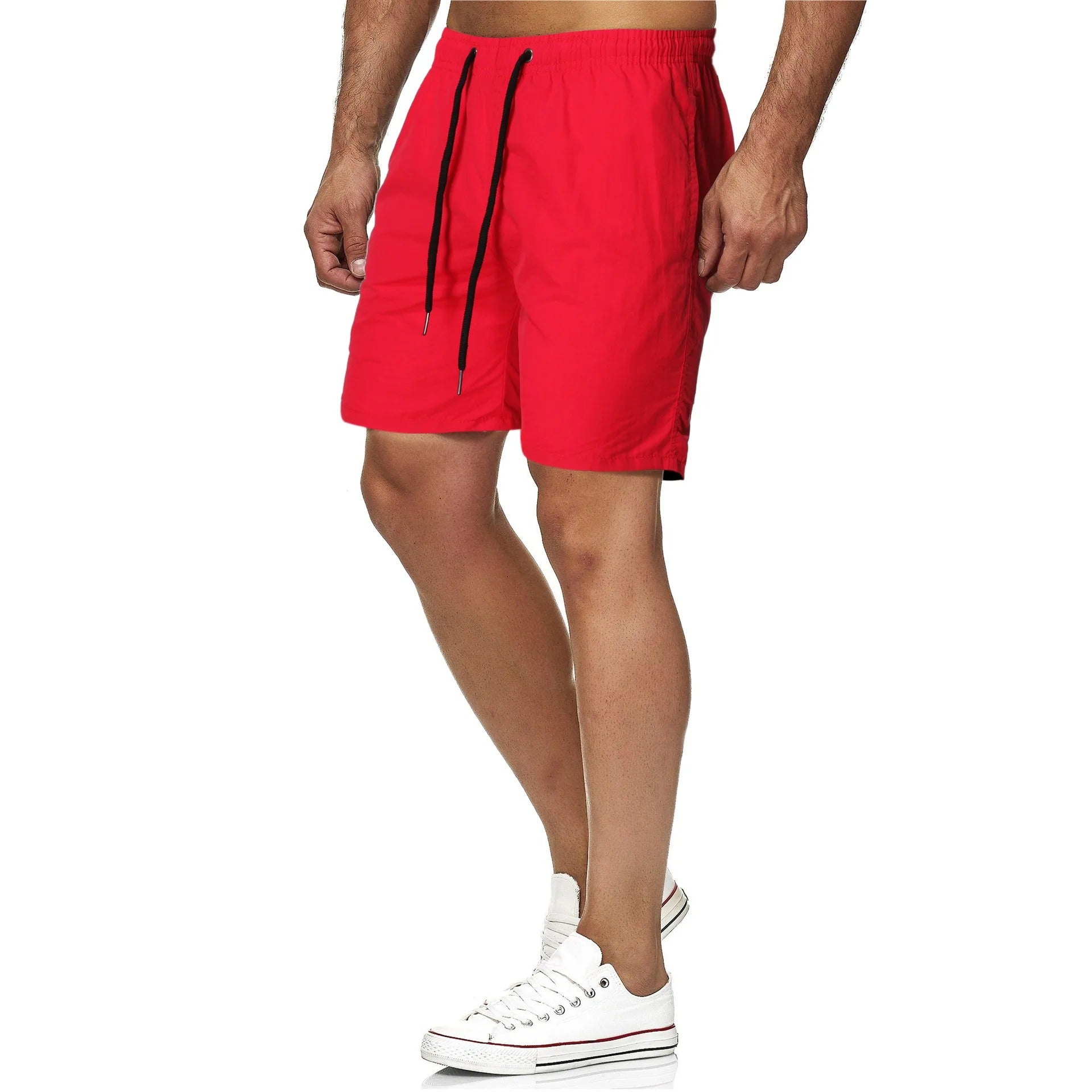 Leo | Men's Solid Colour Drawstring Beach Swim Shorts